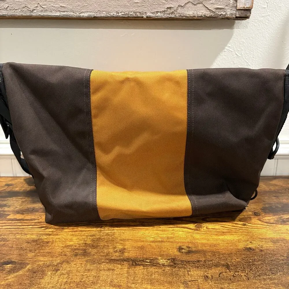 Timbuk2 Classic Laptop Messenger Bag Tri-Color Medium Brown Mustard Yellow